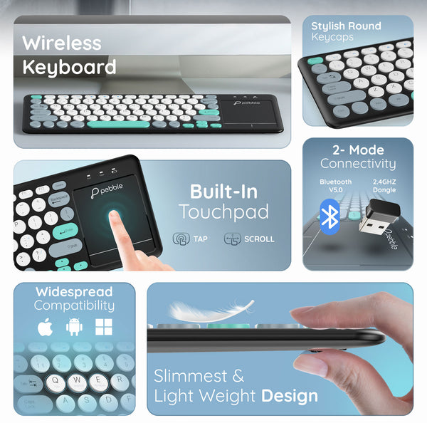 Pebble Magic Pad | Wireless Keyboard